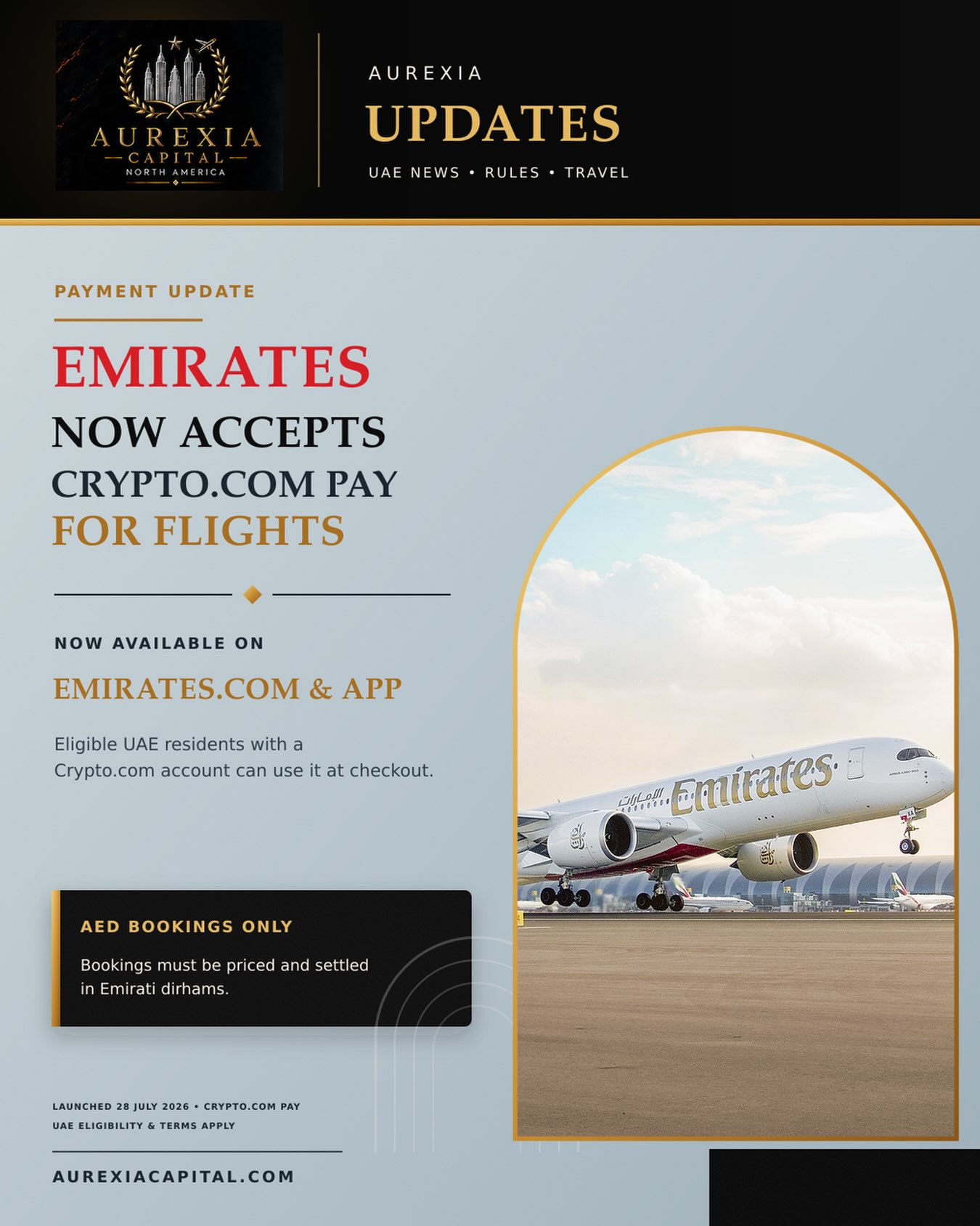 Emirates Introduces Crypto.com Pay for Flights